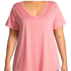 ATHLETIC WORKS DRI MORE WOMEN T SHIRT SHORT SLEEVES PEACH COLOUR SIZE XXL